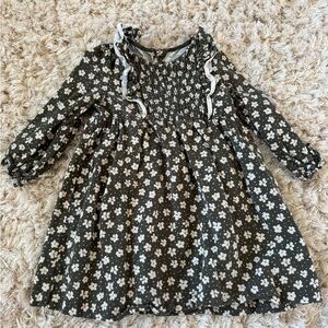 Zara Kids Green and White Floral Dress